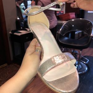 David Bridal Metallic Heel